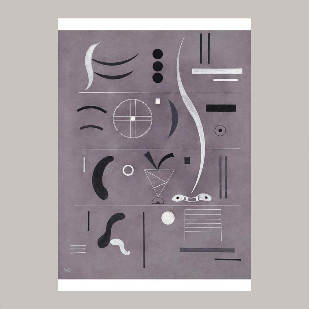 ワシリー・カンディンスキー Four Parts ポスター 幾何学 抽象絵画