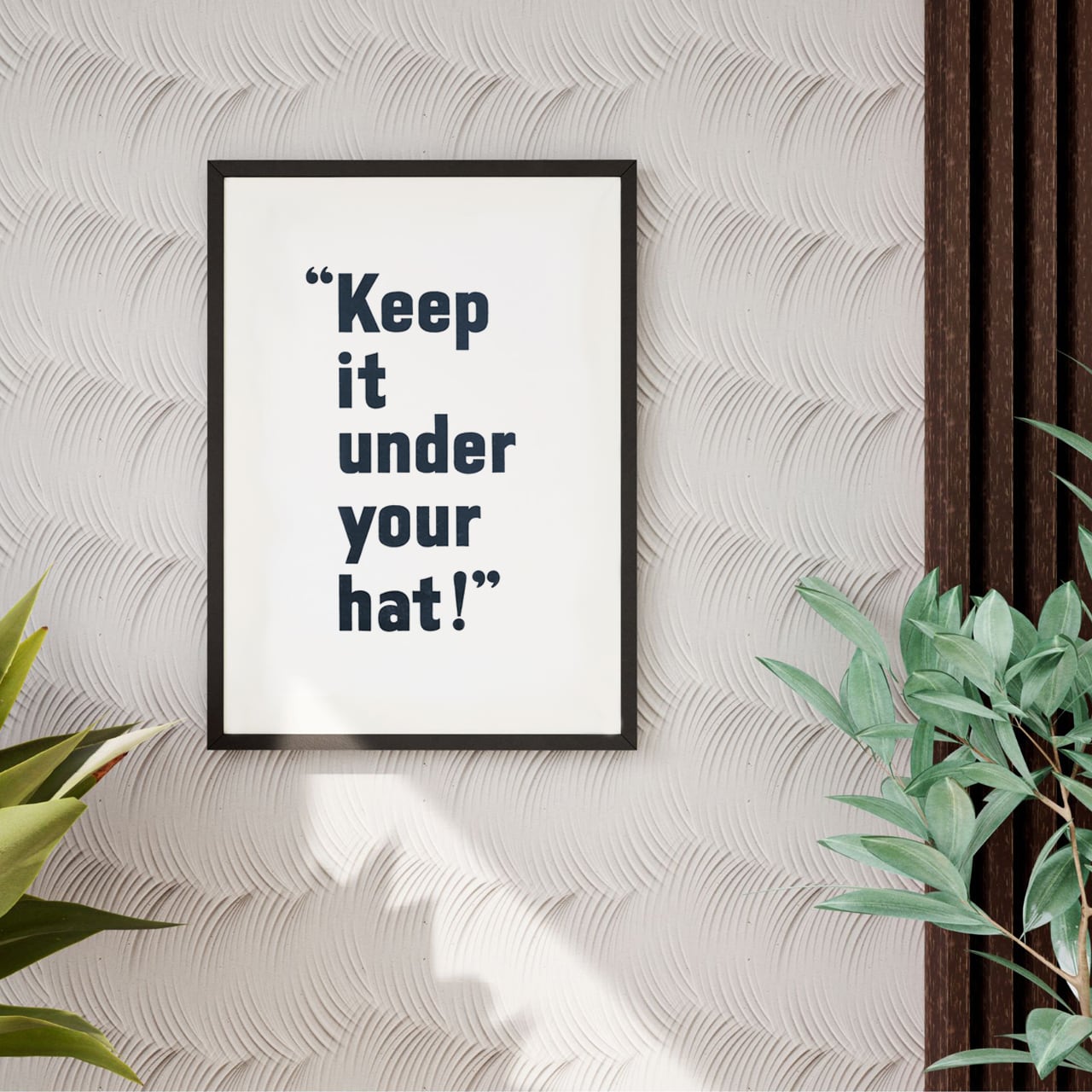 Keep it under your hat! ポスター 英語 レトロ-2