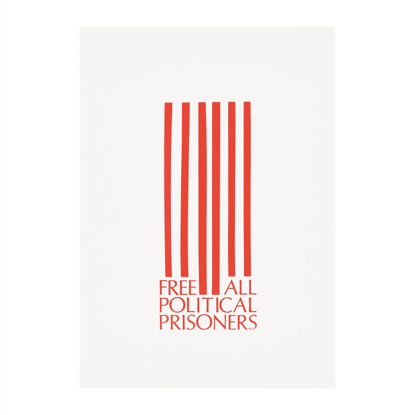 政治 活動 用 ポスター 室内 Free all political prisoners 自由-2