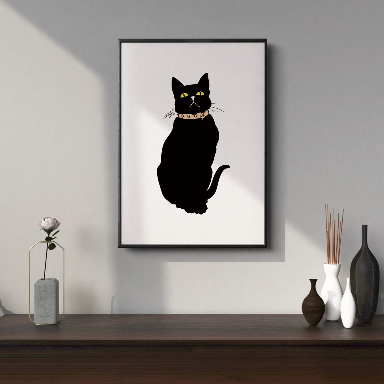 黒 猫 アート ポスター インテリア-2