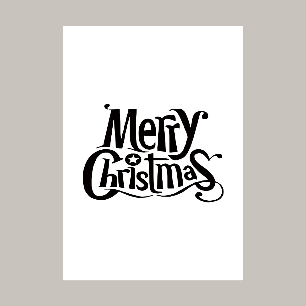 メリークリスマス 文字 ポスター タイポグラフィ
