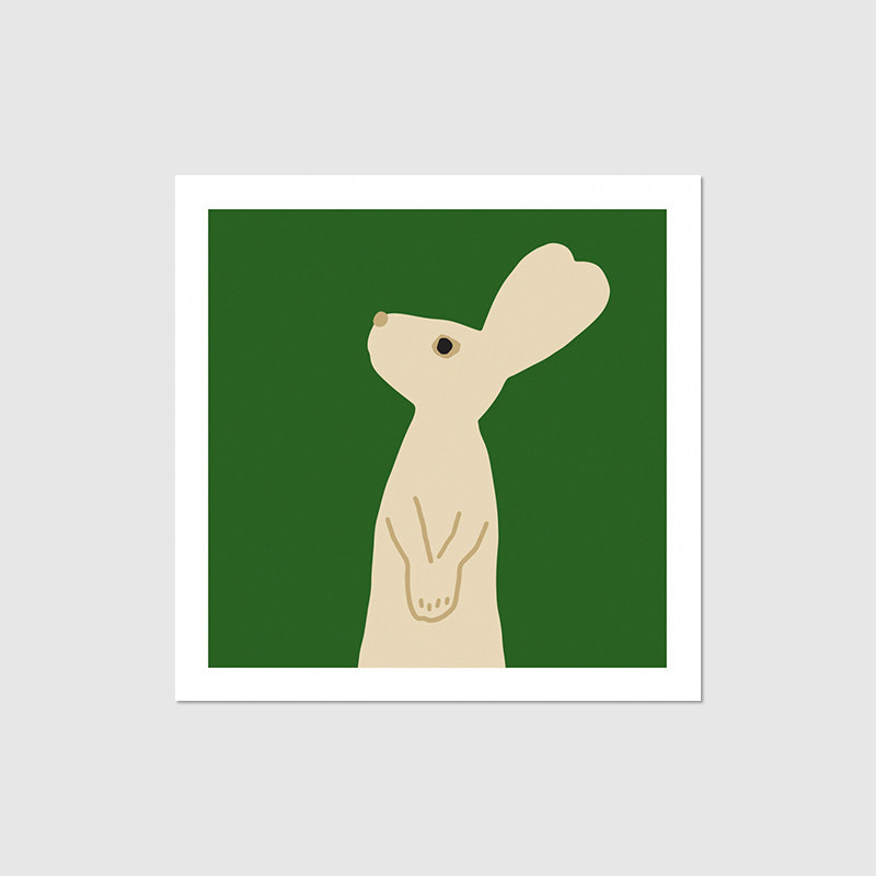 アート ポスター うさぎ かわいい 30×30cm
