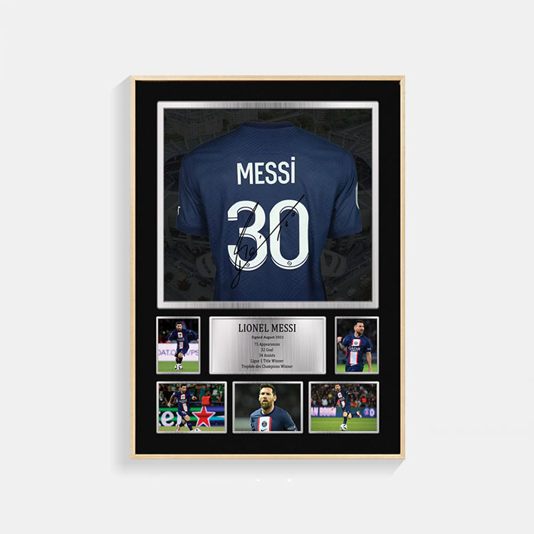 サッカー メッシ サイン ユニフォーム 30 番 ポスター