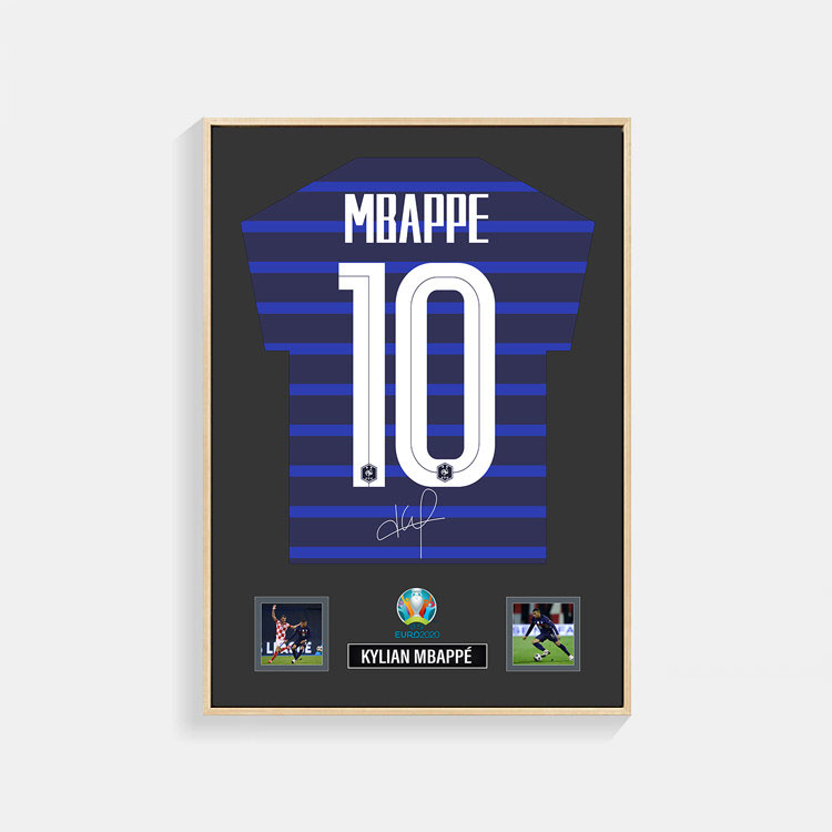 エムバペ 10 番 ユニフォーム サッカー イラスト ポスター