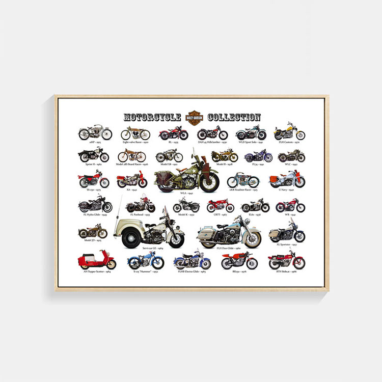ハーレー オートバイ ポスター 歴史 30×40cm