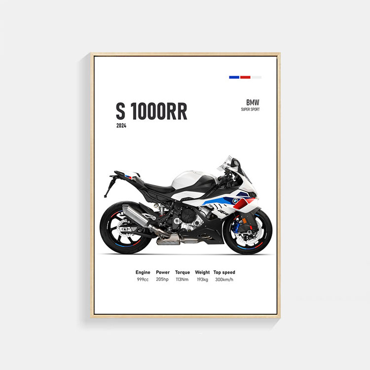 BMW S 1000 RR 2024 オートバイ ポスター 30×40cm