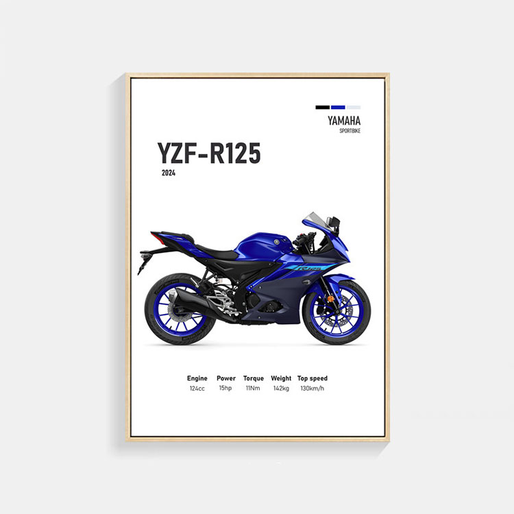 2024 R125 ヤマハ バイク ポスター A3