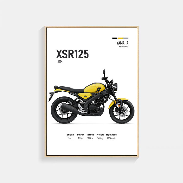 ヤマハ XSR125 2024 バイク ポスター A3