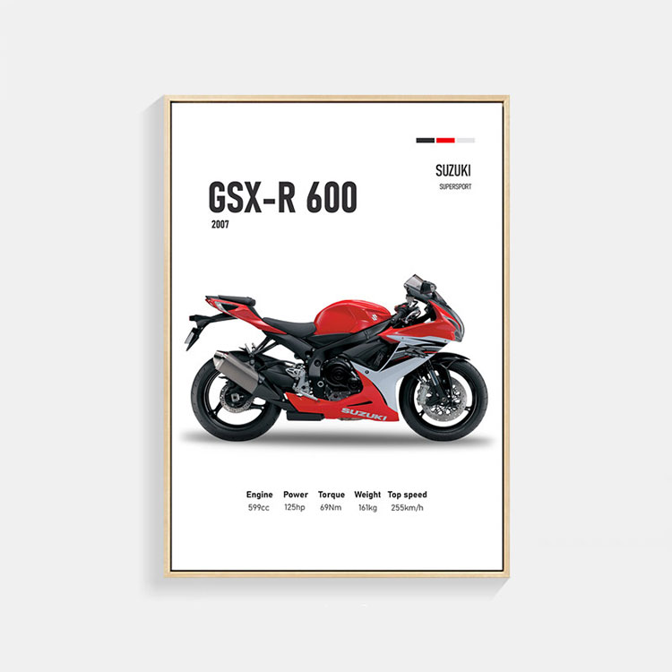 スズキ GSX-R 600 2007 バイク ポスター A3