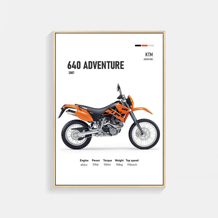 2007 KTM 640 Adventure バイク ポスター A3