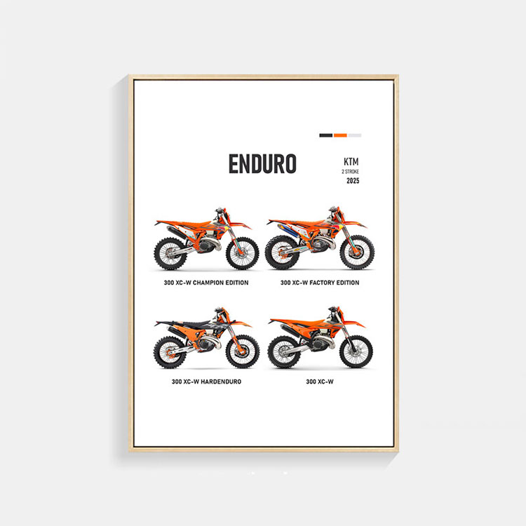 KTM 2025 Enduro 2-Stroke バイク ポスター A3
