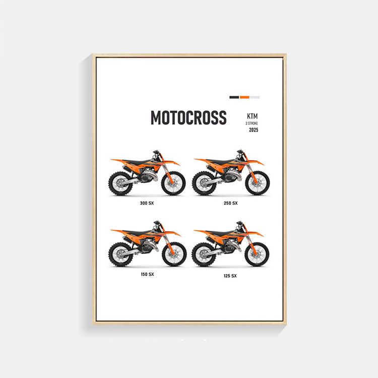 KTM 2025 Motocross バイク ポスター A3