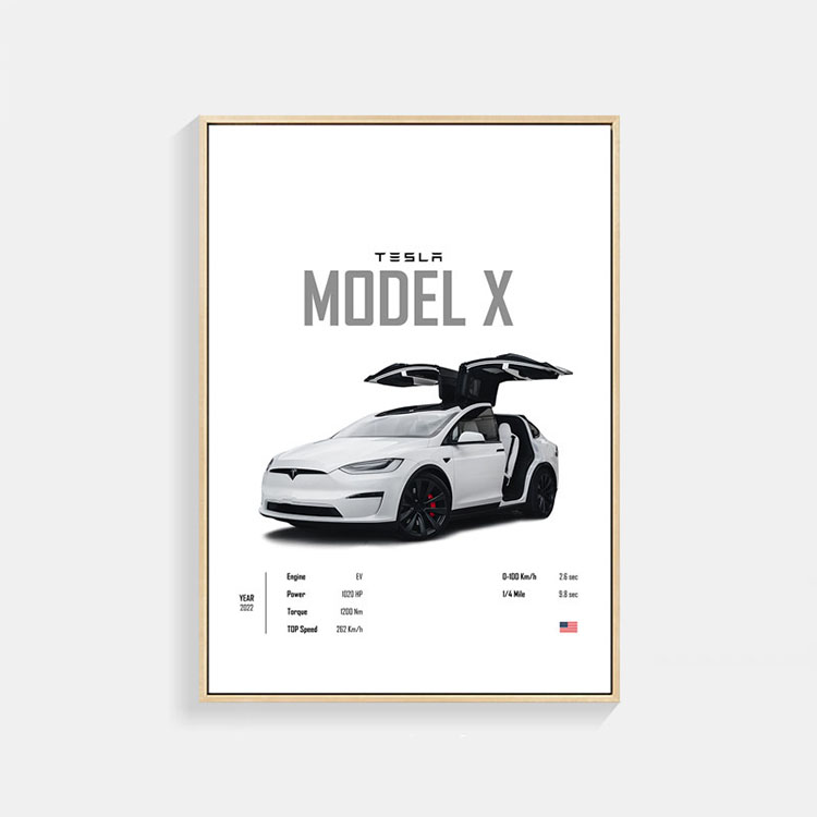 テスラ Model X ポスター A3