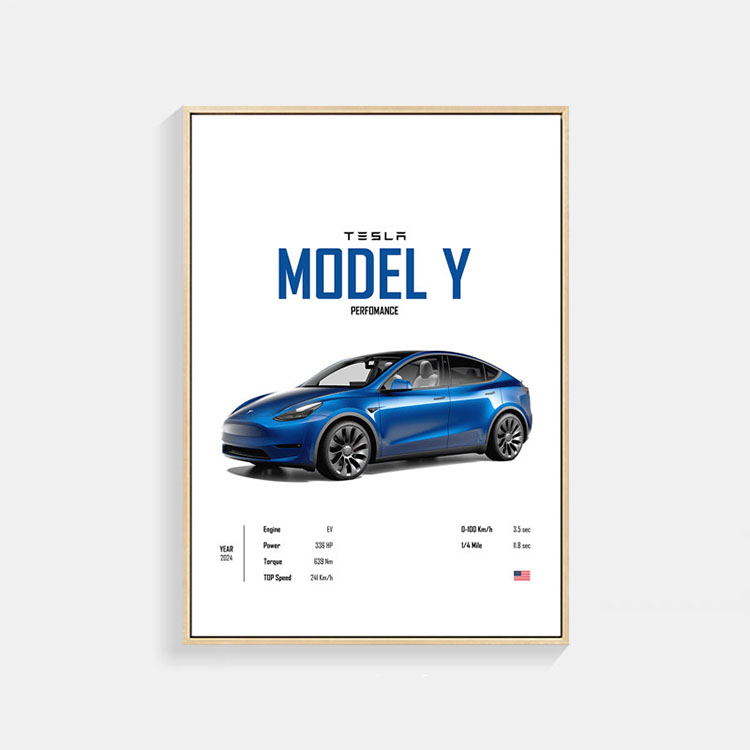 テスラ Model Y ポスター A3