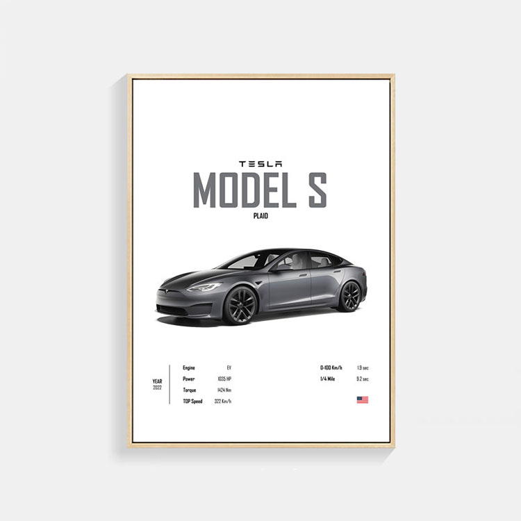 テスラ Model S ポスター A3